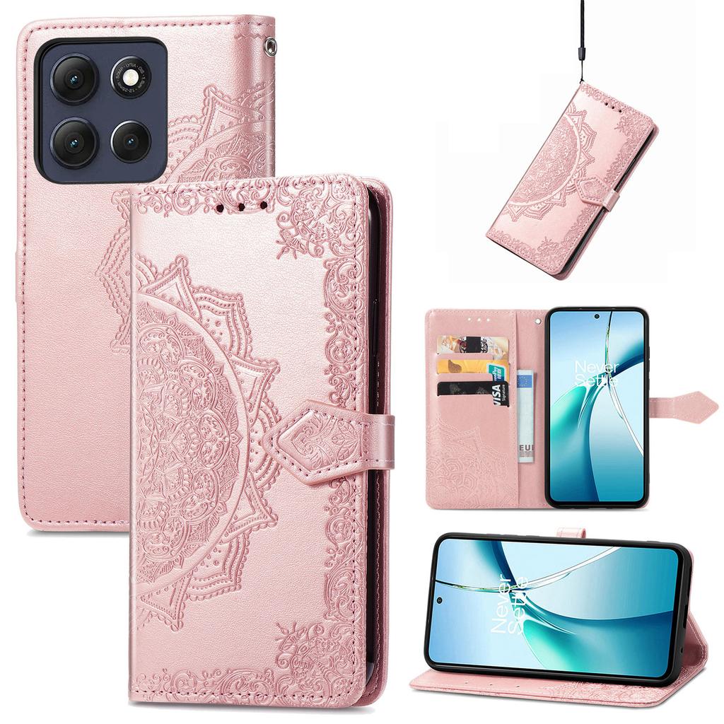 For Motorola Moto G86 Power 5G Case Wallet Mandala Flower Leather Phone Cover Stand View