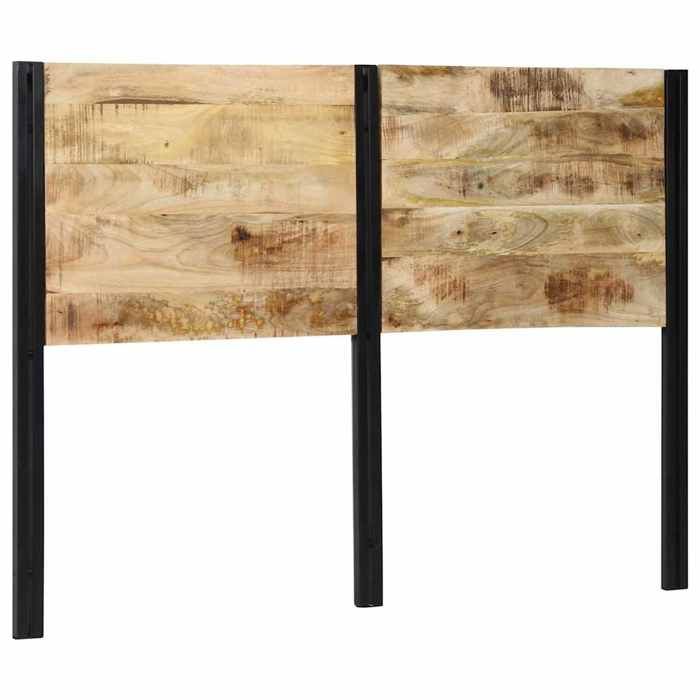 VidaXL Tête de lit 140 cm bois massif manguier et fer, tête de lit à panneau, tête de lit double, tête de lit pour lit 4017549