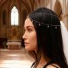 New Fashion Boho Crystal Head Chain Wedding Hair Accessories Elegant Headpiece Bling Bridal Forehead Chain Indian Hair Jewelry
