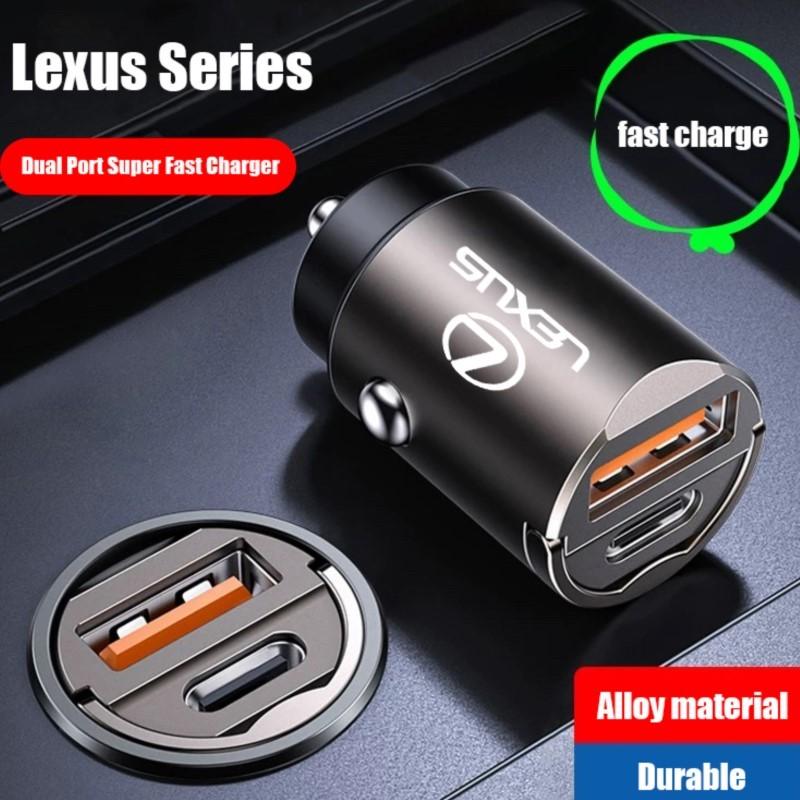 Car Mini Stealth Charger USB Type-C Fast Charging Adapter Accessories For Lexus IS250 IS200 CT200h GS300 LS430 RX450h LX570 IS30