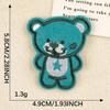 Cartoon Car Bear Embroidery Patch - Self-Adhesive Fabric Label for Clothing Accessories