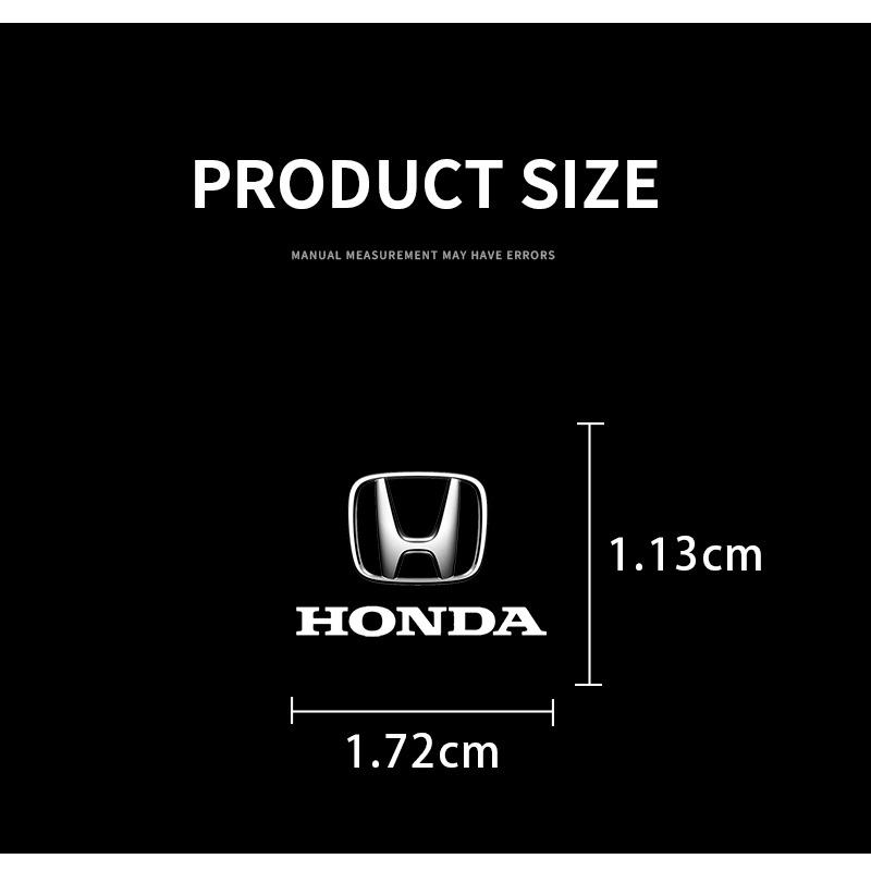 2/5/10Pcs Car Logo Sticker Central Control Decals Car Accessories For Honda Fit Mugen Insight Type S R VTEC DOHC Modulo Vezel Legend RR Si