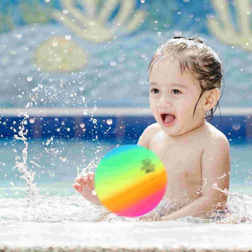 Soccer Ball Volleyball Inflatable Football Toy Beach Rainbow Balls Rainbow Football PVC Playthings