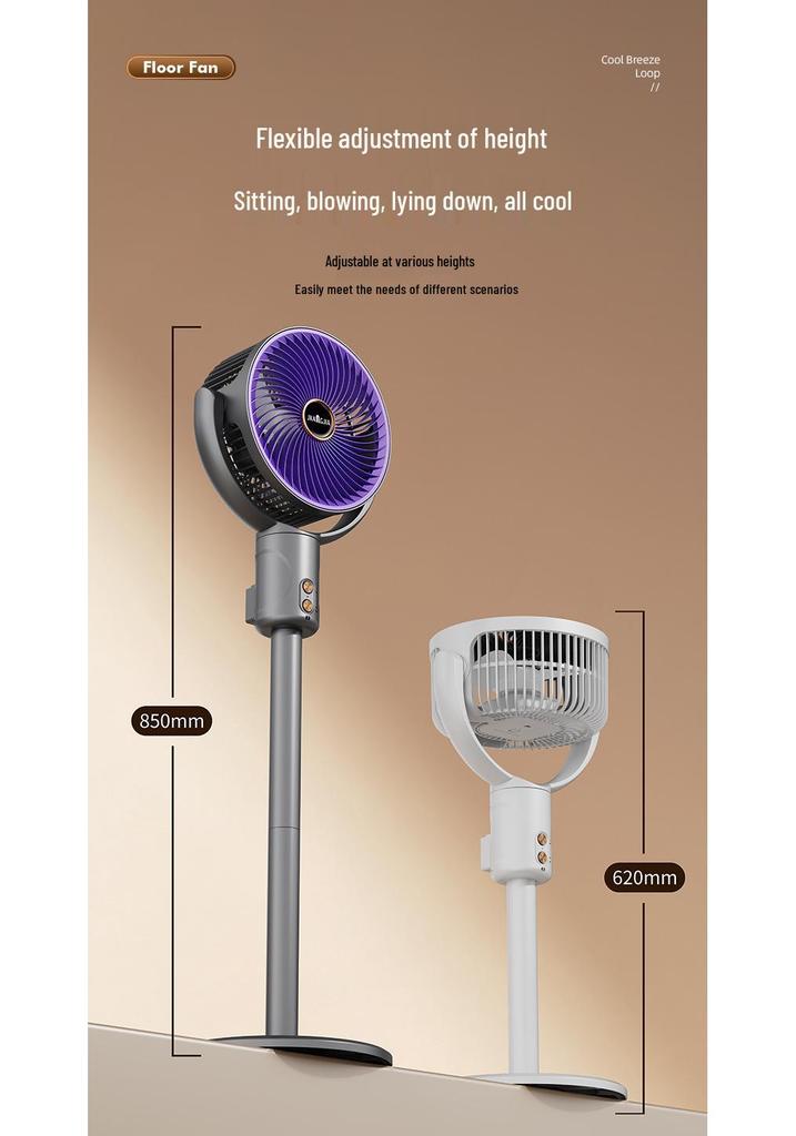 Retractable Indoor Oscillating Fan: Space-Saving, Powerful Wind, Ideal for Home Use