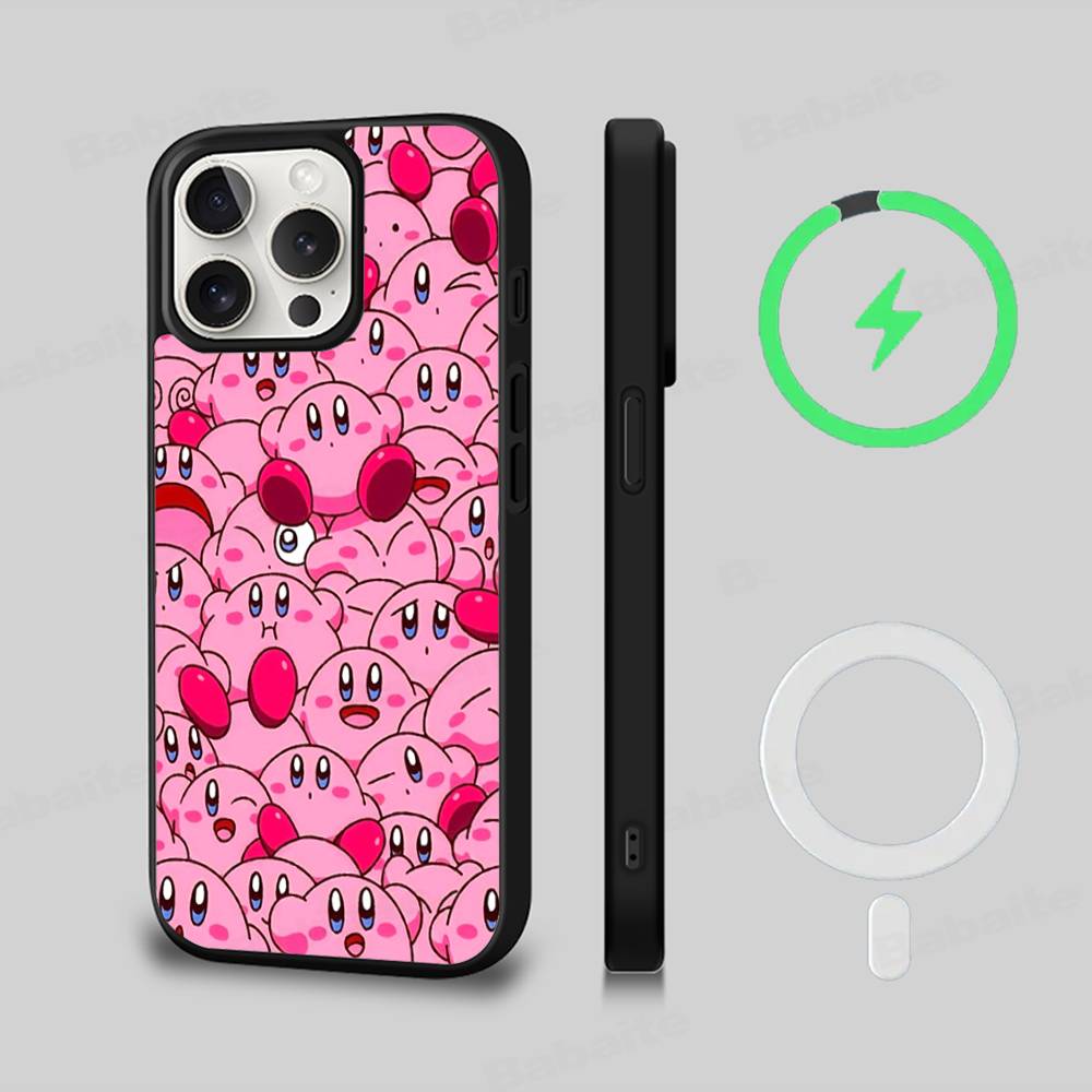 Stars K-Kirby Clear For Magsafe Magnetic Wireless Phone Case For IPhone 11 12 13 14 15 16 17 Pro Max Plus Cover