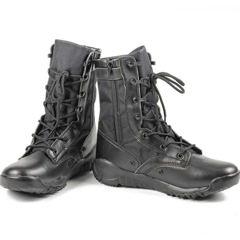 Fashion Autumn Breathable Men Women Army Boots Military Tactical Airsoft Paintball Boots Side Zipper Male Desert Combat Ankle Boots