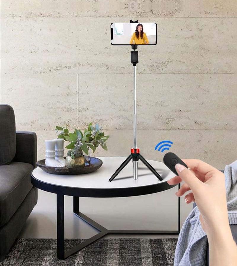 Selfie Stick Tripod + Bluetooth Remote Control