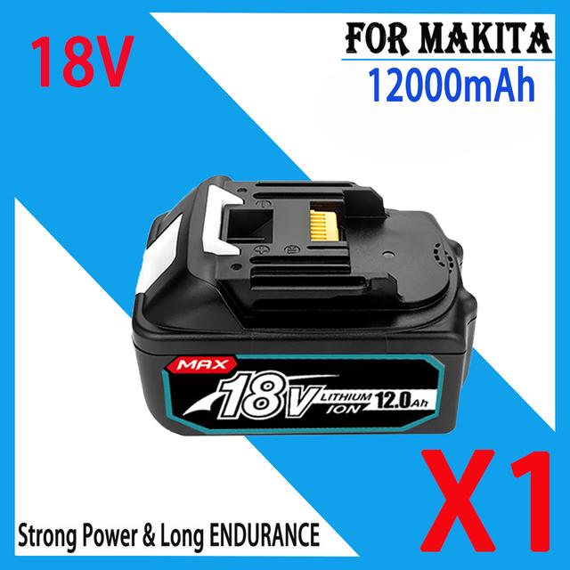 

18v12ah перезаряжаемая литий-ионная аккумуляторная батарея 12000 мАч 18650, запасная батарея для Makita Bl1880 Bl1860 Bl1830