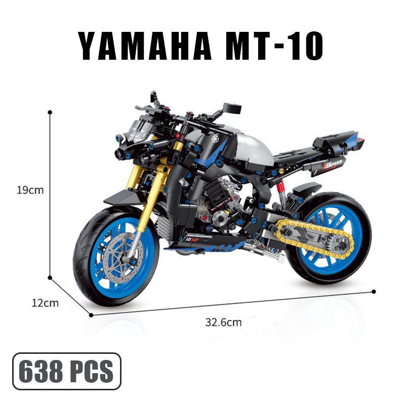 Technical Motorcycle Building Blocks Bricks Harleys Motorbike Locomotive Road Racer Toy for Kid Christmas New Year Gift
