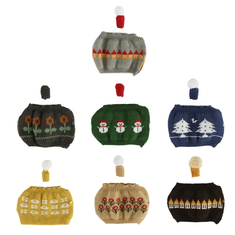 LONGDON HOMEONE Cute Acrylic Knit Tea Set for London Pottery, 2-Cup Size, Gift (Brown House)