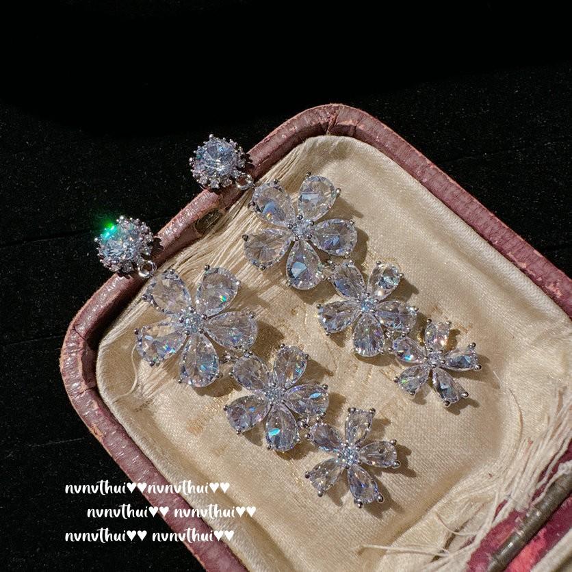 Ожерелье с крупным драгоценным камнем коричного цвета Papalacha, «Принцесса в бегах», Позолота 18 карат, Серьги с цирконами в форме капли и цветка