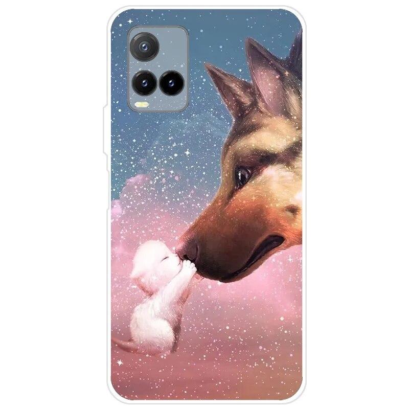 

Чехол для Vivo Y21 Y21s Vivo Y33s, мягкий силиконовый чехол с милым мультяшным котом для Vivo Y21 s Y33s, чехлы для телефонов Fundas VivoY21, полный бампер Vivo Y33s