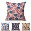 American Flag Love Style Sweet Heart Cute Throw Pillow Case Sofa Decorative Pillowcase Cotton Linen Office Chair Cushion Cover