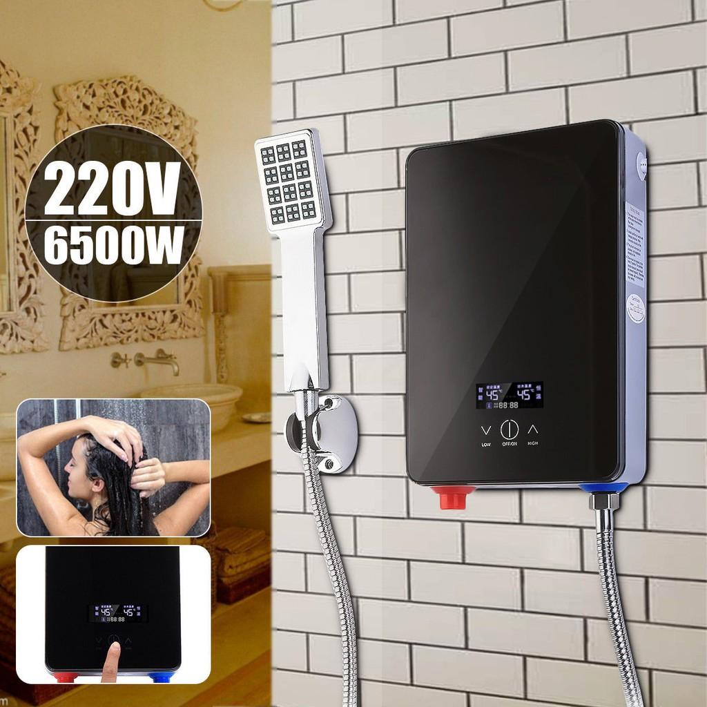 Instant Heating Electric Hot Water Heater Overheating Protection Constant Temperature With Shower Nozzle 6500W 220V