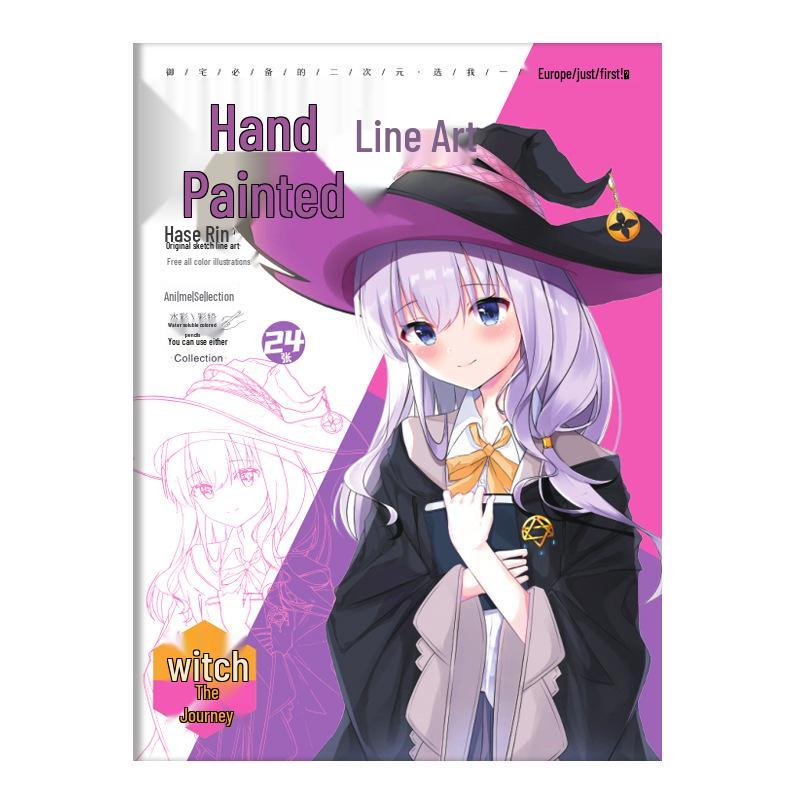 Hand-Drawn Anime Coloring Book: Line Art from One Piece, Naruto, Demon Slayer, Identity V, and Conan