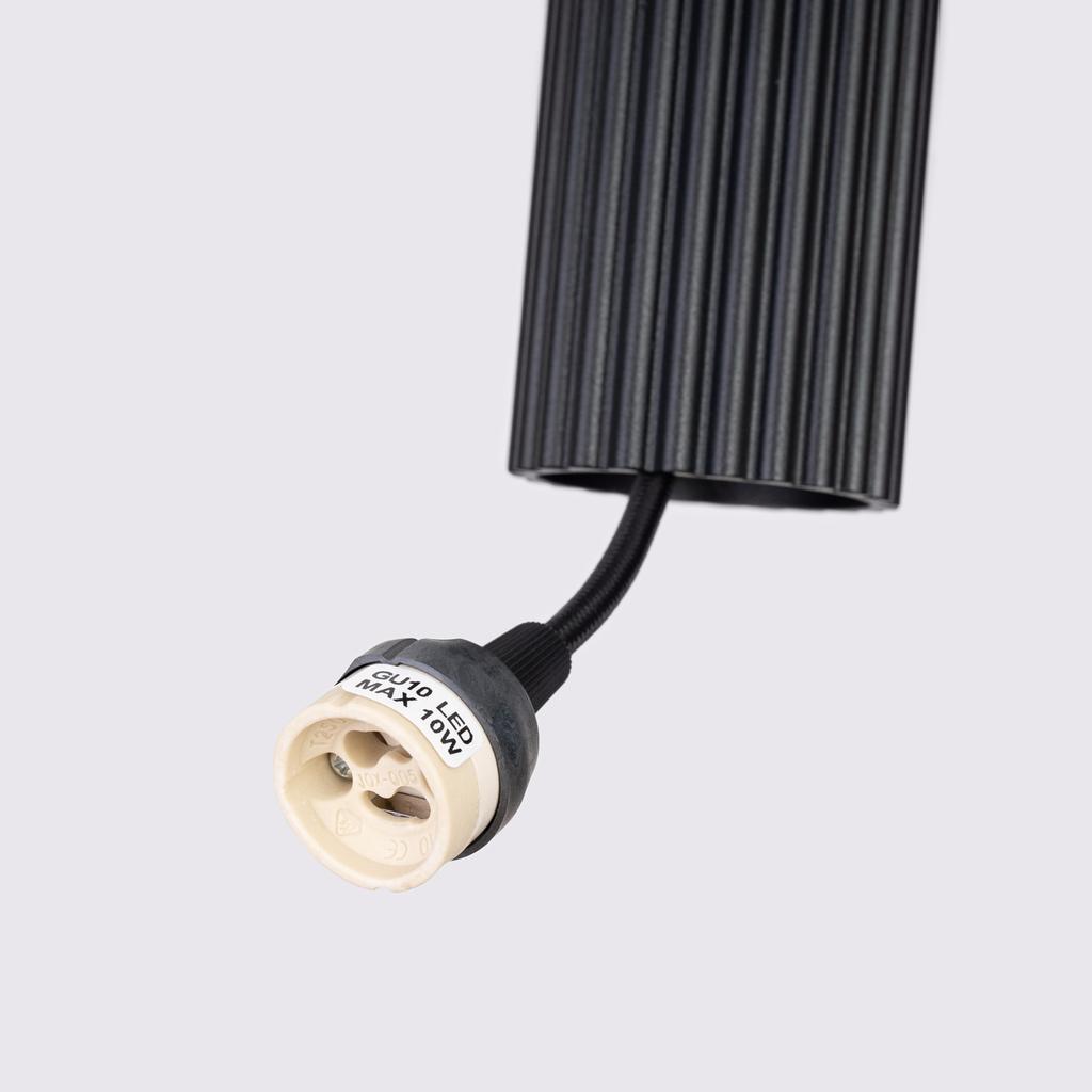 Lampa Wisząca Karbon 3 Gu10 Czarny Alu Sollux Sl.1575