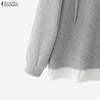 ZANZEA Women Casual Hoodies Long Sleeve Autumn Pullover Sweatshirt