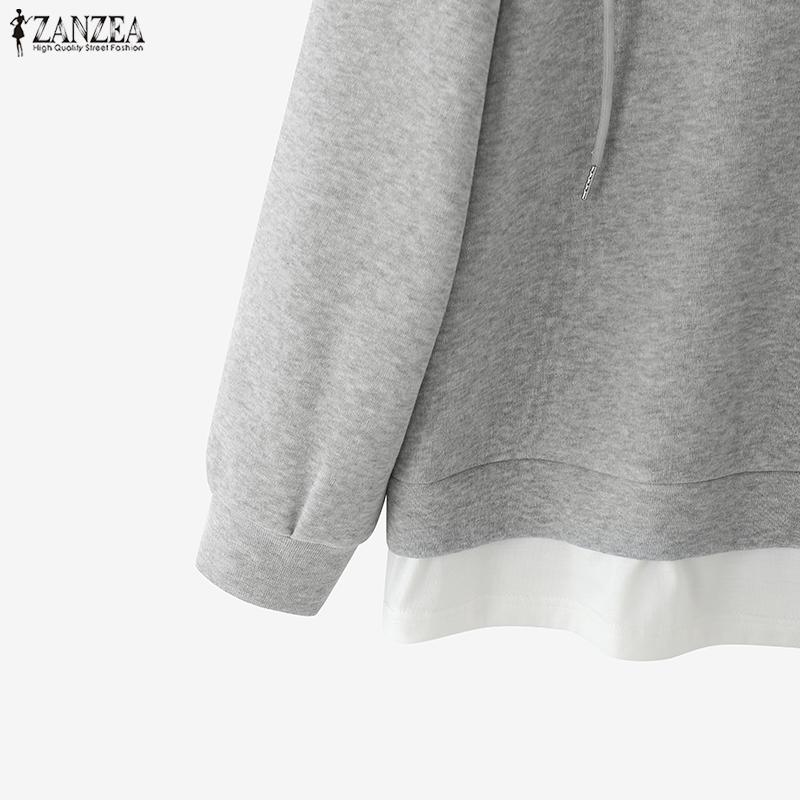 ZANZEA Women Casual Hoodies Long Sleeve Autumn Pullover Sweatshirt