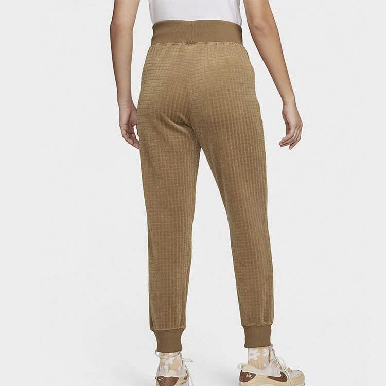 New Nike Knitted Sweatpants Women's Yale Brown/Ironstone DV7821-270