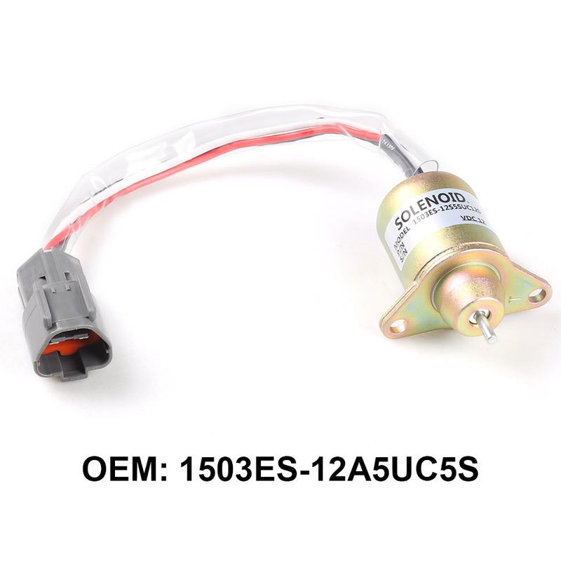 119233-77932 12V Car Fuel Shut down Solenoid Valve Metal for Hyundai Daewoo Komatsu 1503ES-12S5SUC12S Fit for Yanmar