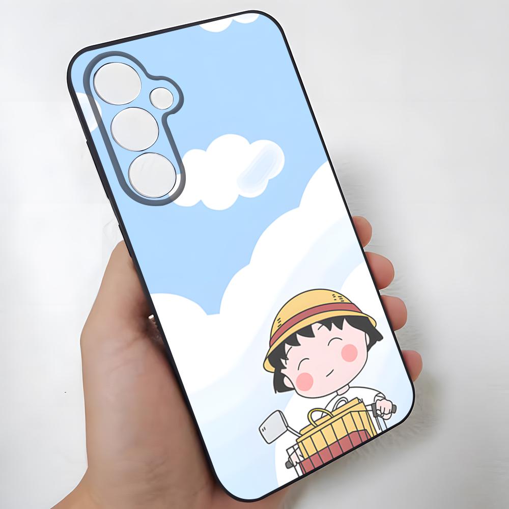 Chibi Maruko-chan Phone Case For Samsung S26 Ultra S25 Edge Ultra S23 S22 S21 S20 Ultra Plus S24 Fe Glass Cover