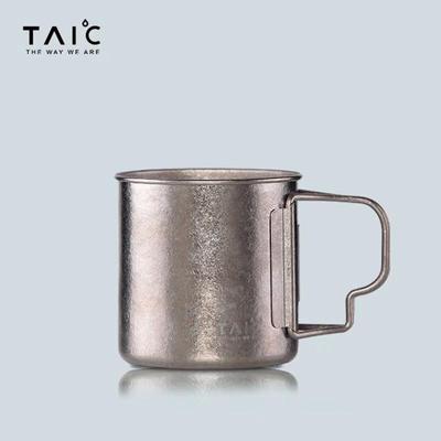 TAIC Pure Titanium Outdoor Mug with Lid and Handle