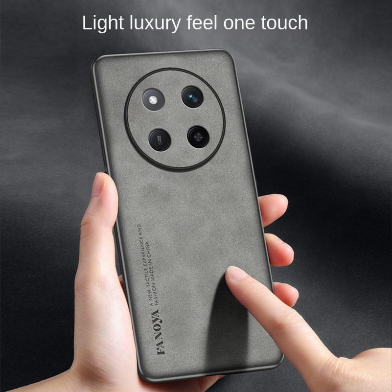 Plain Leather Comfortable Suede Case For Honor X60 Pro X6B X6A X7A X8A X9A X8 X6 Honor Magic 6 Pro 5 Soft Lens Protect Cover