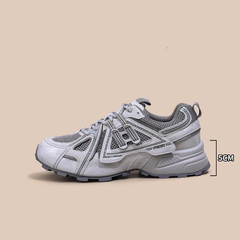 

Серебристо-серые кроссовки на платформе в стиле «папиных», женские, тонкие, новые, летние, универсальные, сетчатые, дышащие, спортивные и для отдыха 40 серый