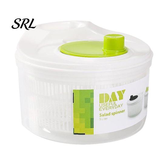 Kitchen Essential for Salad Vegetable Spinner, Manual Quick Drying Fruit Washer, Multi Functional with Spinner Slicing Blade Design, Dryer Lettuce