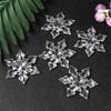 5 PCS Christmas Snowflake Clear Crystal Acrylic Rhinestone  For Xmas Tree Pendant DIY Decorative Craft Scrapbooking Decor 4.5cm