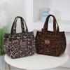 Largecapacity fashion niche design tote bag women's casual handbag Korean version of foreignstyle thermal insulation leopard print