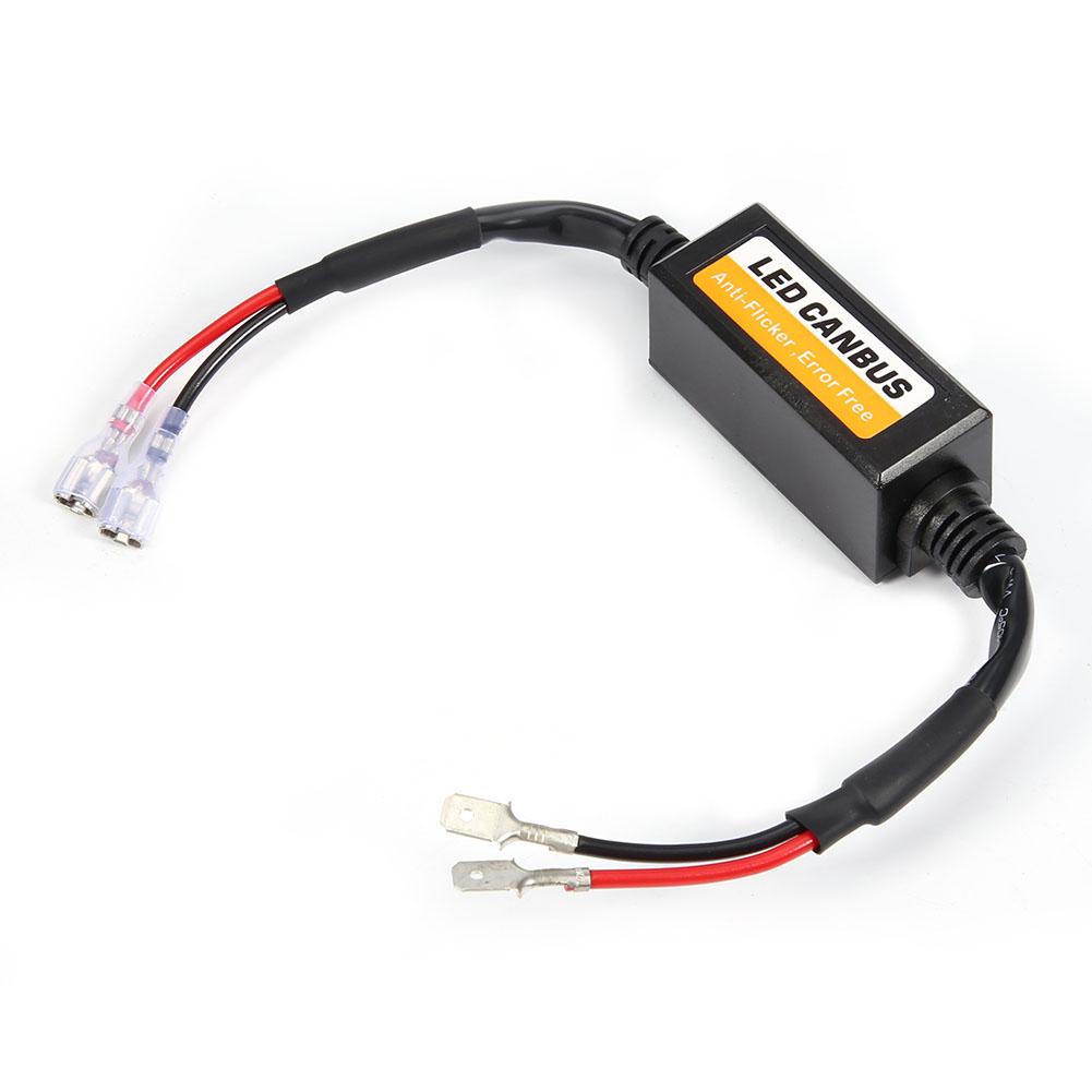 1Pair H1 H3 Canbus LED Headlight Decoder Device Anti Flicker Resistors Error Canceller