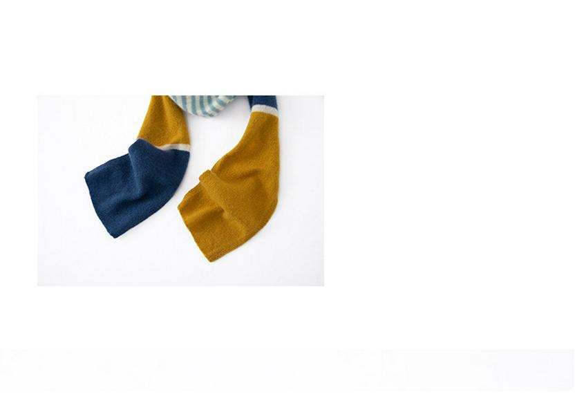 Women's Korean Style Cashmere Scarf - Contrasting Colors, Pure, Warm, and Versatile for Autumn/Winter