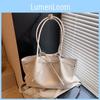 Color Simple Solid Bow Decoration Pleated Design Women Casual Shoulder Bag Tote