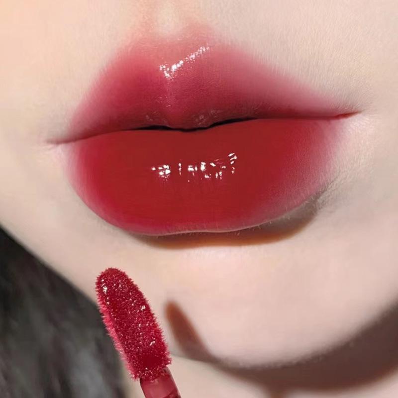 HERORANGE Double-Ended Lip Gloss & Glaze - Cinnamon Milk Tea, Transparent Nude, Mirror Effect