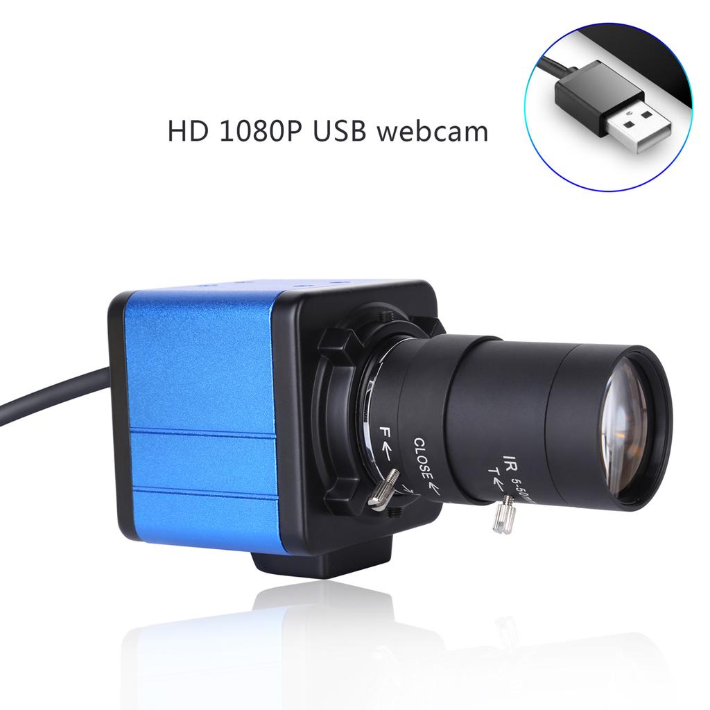 1080P HD Camera Computer Camera Webcam 2 Megapixels 10X Optical Zoom 80 Degree Wide Angle Manual Focus Auto Exposure