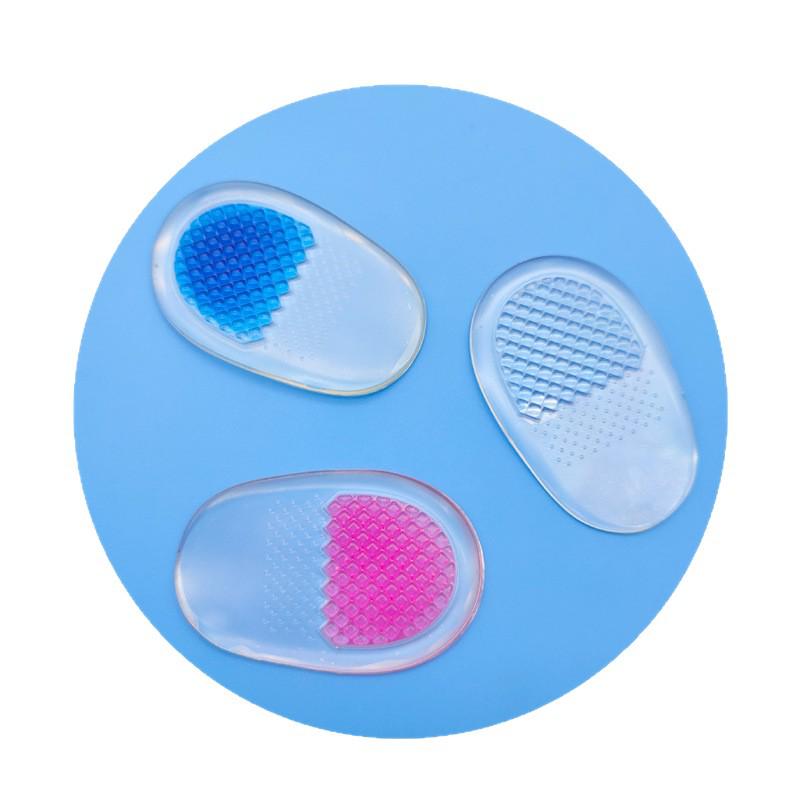 PU Gel Heel Pads - Soft, Comfortable, Transparent, Non-Slip, Half-Size Cushion for High Heels