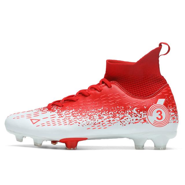 

Мужские футбольные бутсы с длинными ногтями, детские футбольные бутсы, детские тренировочные футбольные бутсы, кроссовки для родителей и детей для мальчиков 39 красный