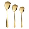 304 Stainless Steel Square Head Flat Bottom Spoon - Ideal for Dining, Dessert, and Watermelon.