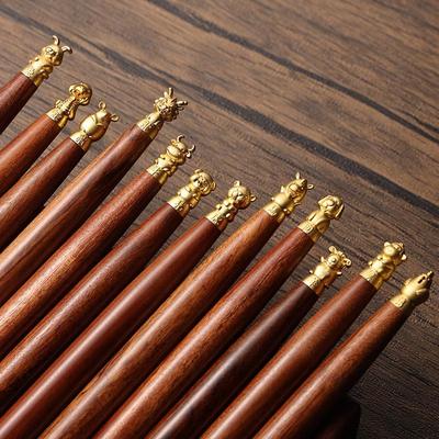 Stylo à bille rétractable en bois Zodiaque Écriture fluide Signature Exécutif Affaires Pointe bille Vintage Cadeau
