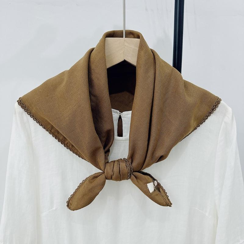 Solid Color Knitted Triangular Scarf Soft Multi-Functional Headscarf Coldproof Windproof Neck Warmer Autumn And Winter