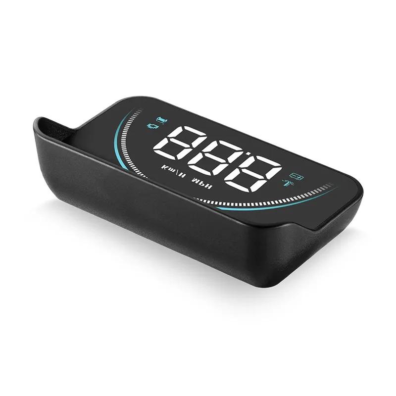 OBD2 LED Colorful HD Head Up Display Speedometer Speed RPM Fuel Consumption Driving Time With Alarm Buzz Windshield Projector M8