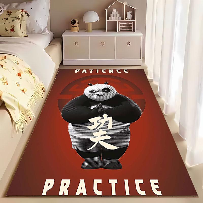 Tappeto Ispirato a Kung Fu Panda adatto come tappetino antiscivolo per il soggiorno o il divano della camera da letto