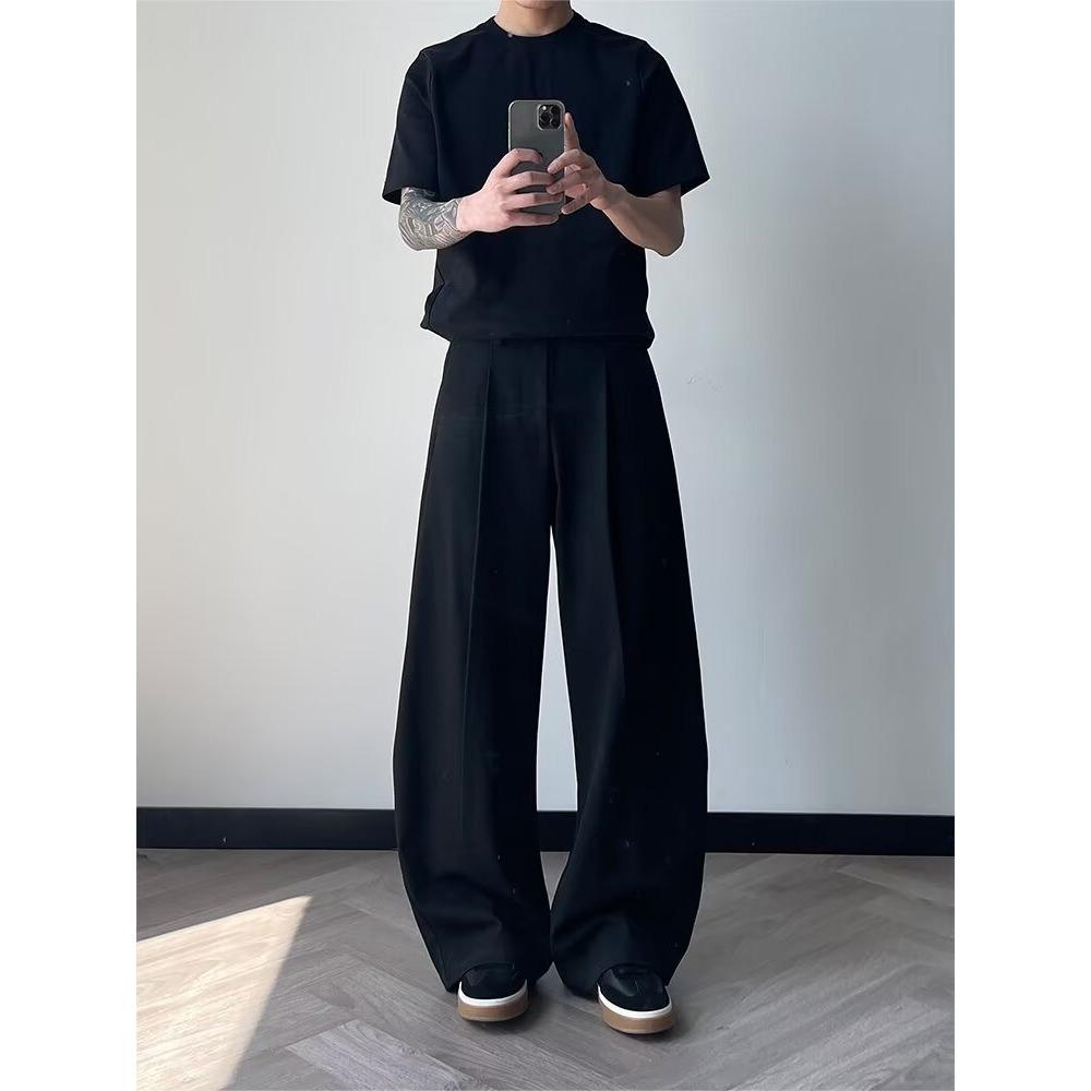 Japanese Style Pleated TR Blend Casual Pants - Harajuku Trend