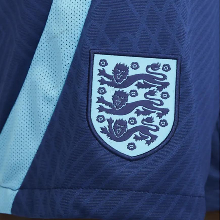 Nike England Strike Qatar World Cup Logo Pattern Moisture-Wicking Mid-Rise Football Shorts Men Shorts Blue DH6468-492