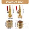 Winterizing Blowout Adapter with Shut Offs Valves, Sprinkler Blowout Adapter with Quick Connect Plug to 3/4 Garden Hose