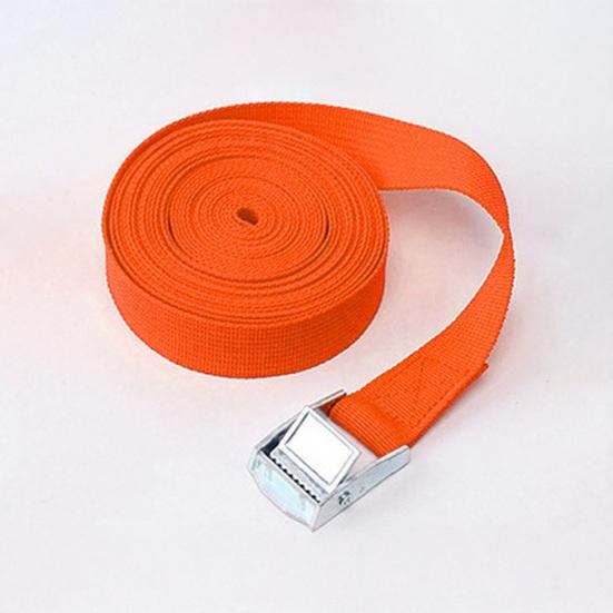 Cintas de Amarração Laranja de Alta Resistência com Fivela de Cames, Alças de Retenção Ajustáveis, Alças de Fixação Fácil, Liberação Rápida