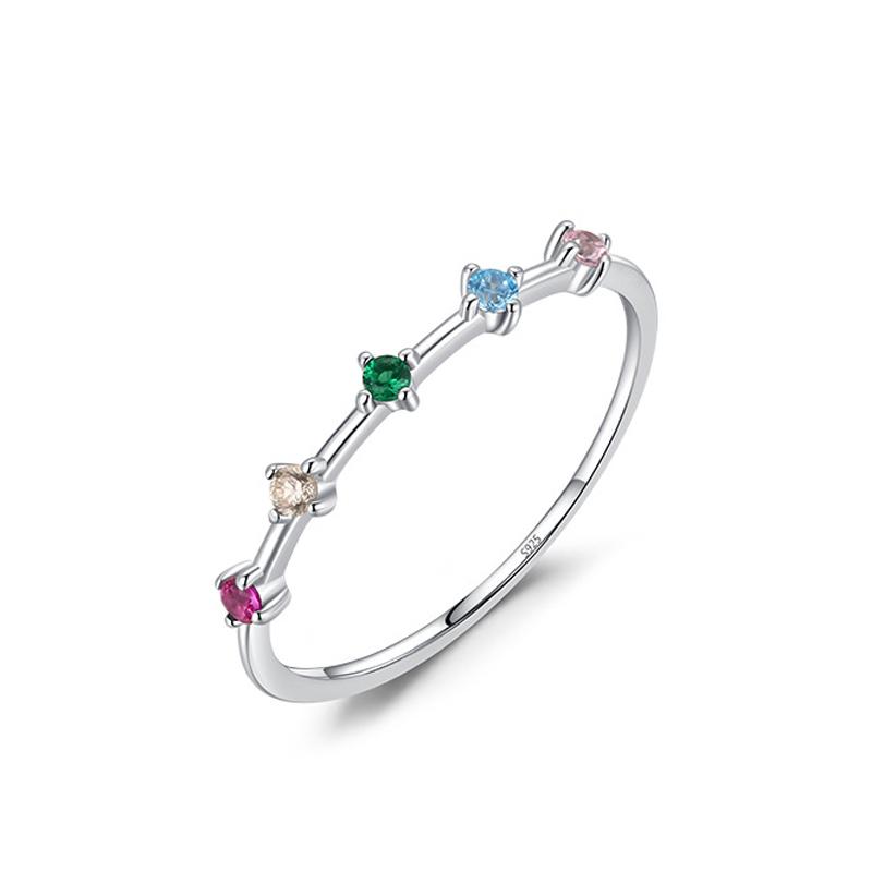 

Женские кольца из стерлингового серебра 925 пробы с цирконием, женское простое кольцо 9