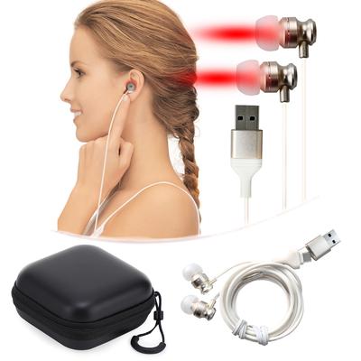 Tinnitus Ear Laser Therapy Portable Otitis Media Deafness Tinnitus Physiotherapy Relief Device 650nm Red Light LLLT Ear Canal