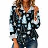 Women's Fashion Hooded Long Sleeve Printed Shirt Top